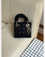 Dior Mini Lady Dior Bag Black/Gold 17 х 15 х 6 см — головне фото товару