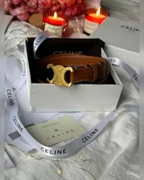 Celine Triomphe Belt Brown/Gold — головне фото товару