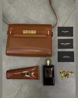 Saint Laurent Manhattan Leather Shoulder Bag Brown 23 х 16 х 8 — головне фото товару