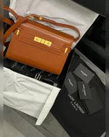 Saint Laurent Manhattan Leather Shoulder Bag Brown 23 х 16 х 8 — головне фото товару