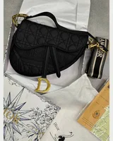 Dior Christian Dior Saddle Bag in Ultra Matte Calfskin Black [коробка кришка-дно] 27 x 18 x 6 — головне фото товару