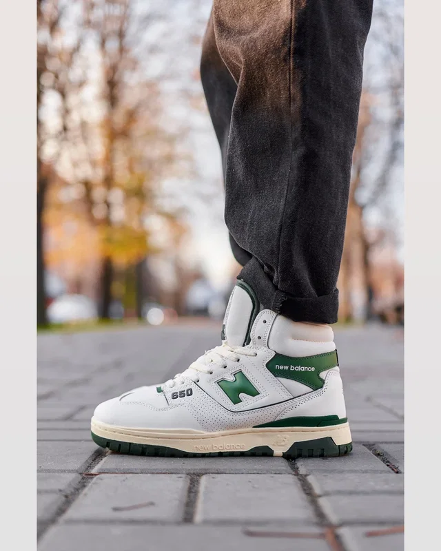New Balance 650 Hight White Green Fur — головне фото товару