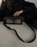 COACH Coach Tabby Shoulder Bag 26 In Signature Canvas Black/Beige/Gold COACH — головне фото товару