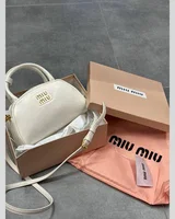 Miu Miu Leather Top-Handle Bag White [Ориг Коробка] 24 х 15 x 11 — головне фото товару