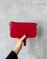 Celine Shoulder Bag Claude In Shiny Calfskin Burgundy [звичайна брендована коробка] — головне фото товару