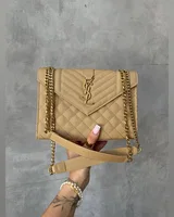 Saint Laurent Leather Envelope Chain Bag Beige 24 х 19 х 5 — головне фото товару