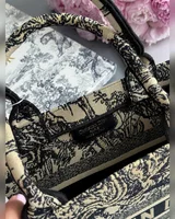 Dior Book Tote Ecru and Blue Dior Oblique Embroidery 36 х 28 х 13 — головне фото товару