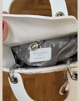 Dior Mini Lady Dior Bag White/Silver 16.5 х 14.5 х 5 см — головне фото товару