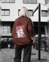 Sane Футболка коричнева (принт кіт собака ) — головне фото товару
