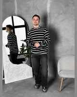 Sane Светр зебра чорний — головне фото товару