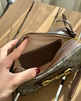 Gucci Horsebit 1955 Small Shoulder Bag Brown/Gold — головне фото товару