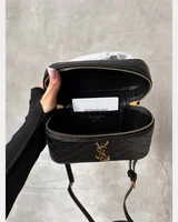 Saint Laurent Gaby Vanity Leather Shoulder Bag Black (Гладка шкіра) 20 x 14 x 7 — головне фото товару