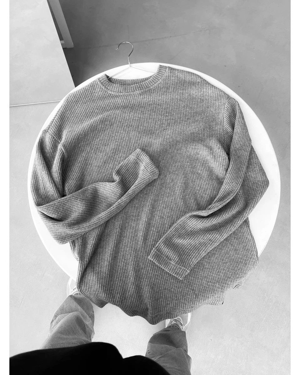 Sane Светр сірий вязка — головне фото товару