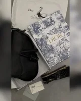 Dior Christian Dior Saddle Bag With Strap Total Black [коробка кришка-дно] 27 x 18 x 6 — головне фото товару