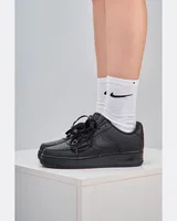 Nike Air Force 1 Classic Premium Black (Матова шкіра) — головне фото товару