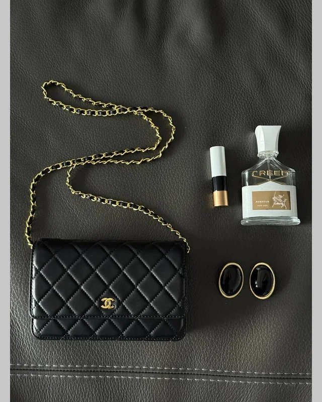 Chanel Classic Wallet on Chain Quilted Black/Gold Магнітна Коробка 19.5 х 13 х 4 — головне фото товару