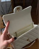 Chanel Mini Flap Bag White/Gold Hardware (БЕЖЕВА) — головне фото товару
