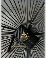 PINKO Mini Love Bag One Simply Puff Black/Gold 20 x 12 x 7 — головне фото товару
