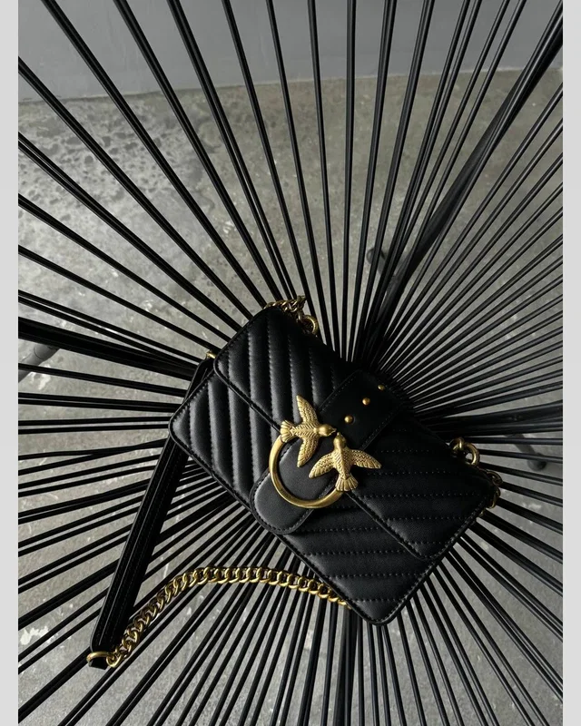 PINKO Mini Love Bag One Simply Puff Black/Gold 20 x 12 x 7 — головне фото товару