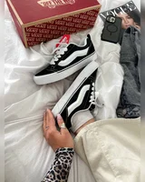 Vans Knu Skool Platform Black/White — головне фото товару