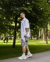 Sane Шорти Сорочка (розводи білі принт) — головне фото товару