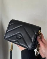 PINKO Mini Love Bag Click Big Chevron Black — головне фото товару