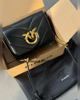 PINKO Mini Love Bag Click Big Chevron Black — головне фото товару