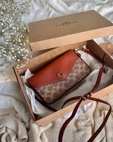 COACH Coach Women's Wyn Crossbody Handbag Beige/Ginger/Gold [крафт коробка] COACH — головне фото товару