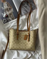 COACH Coach Mollie Tote Bag 25 In Signature Canvas Beige/Brown COACH — головне фото товару