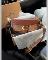 COACH Coach Tabby Shoulder Bag 26 With Signature Canvas Brown [крафтова коробка] 26 x 14 x 7 COACH — головне фото товару
