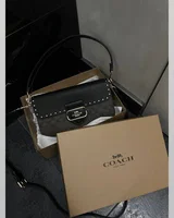COACH Coach Morgan Shoulder Bag Brown/Black With Rivets COACH — головне фото товару