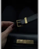Saint Laurent Manhattan Leather Shoulder Bag Black Магнітна + Захисна — головне фото товару