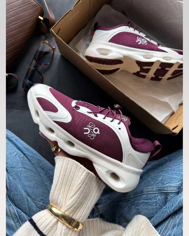 On Cloudsolo x Loewe White/Bordo — головне фото товару