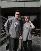 Sane Футболка сіра (принт кіт бандит ) — головне фото товару