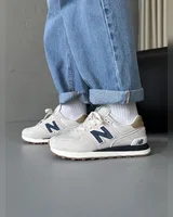 New Balance 574 Light Beige/Blue — головне фото товару