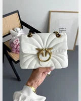 PINKO Love Bag Puff Butterfly Quilt White/Gold 21 х 14 х 8 — головне фото товару
