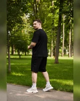 Sane Комплект Футболка Шорти (рубчик чорний) — головне фото товару