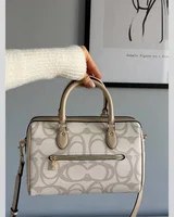 COACH Coach Rowan Satchel Bag In Sketch Signature Canvas Gold/Ivory 25 x 18 x 14 COACH — головне фото товару