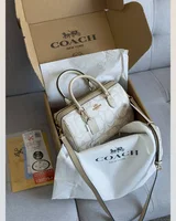 COACH Coach Rowan Satchel Bag In Sketch Signature Canvas Gold/Ivory 25 x 18 x 14 COACH — головне фото товару