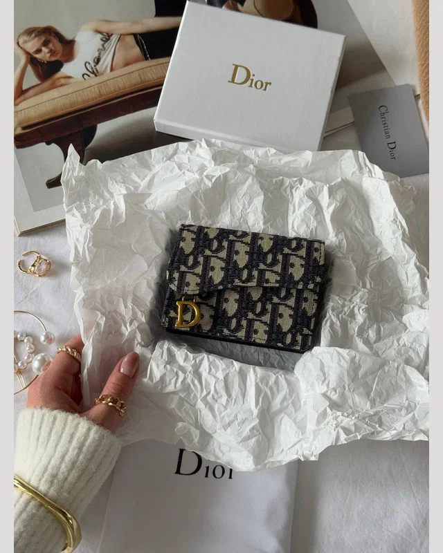Dior Saddle Bloom Card Holder Blue Denim 11 x 9 x 3 — головне фото товару