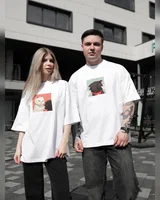Sane Футболка біла (принт коти щічки ) — головне фото товару