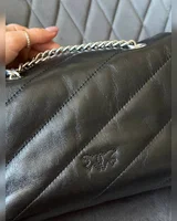 PINKO Baby Love Bag Puff Maxi Quilt Black/Silver — головне фото товару