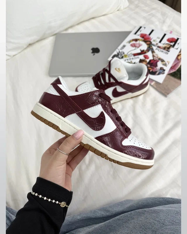 Nike dunk low burgundy croc — головне фото товару
