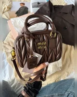 Miu Miu Arcadie Matelassé Nappa Leather Bag Brown 19 х 13 х 5,5 — головне фото товару