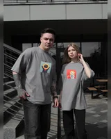 Sane Футболка сіра (принт коти полив) — головне фото товару