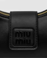 Miu Miu Leather Hobo Bag Black — головне фото товару
