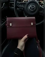 Saint Laurent Manhattan Leather Shoulder Bag Wine Магнітна + Захисна коробка 24 x 18 x 8 — головне фото товару