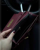 Saint Laurent Manhattan Leather Shoulder Bag Wine Магнітна + Захисна коробка 24 x 18 x 8 — головне фото товару