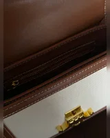 Celine Teen Triomphe Bag in Textile/Calfskin Tan [звичайна брендована коробка] 18 x 14 x 5 — головне фото товару