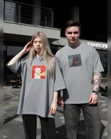 Sane Футболка сіра (принт коти світло ) — головне фото товару
